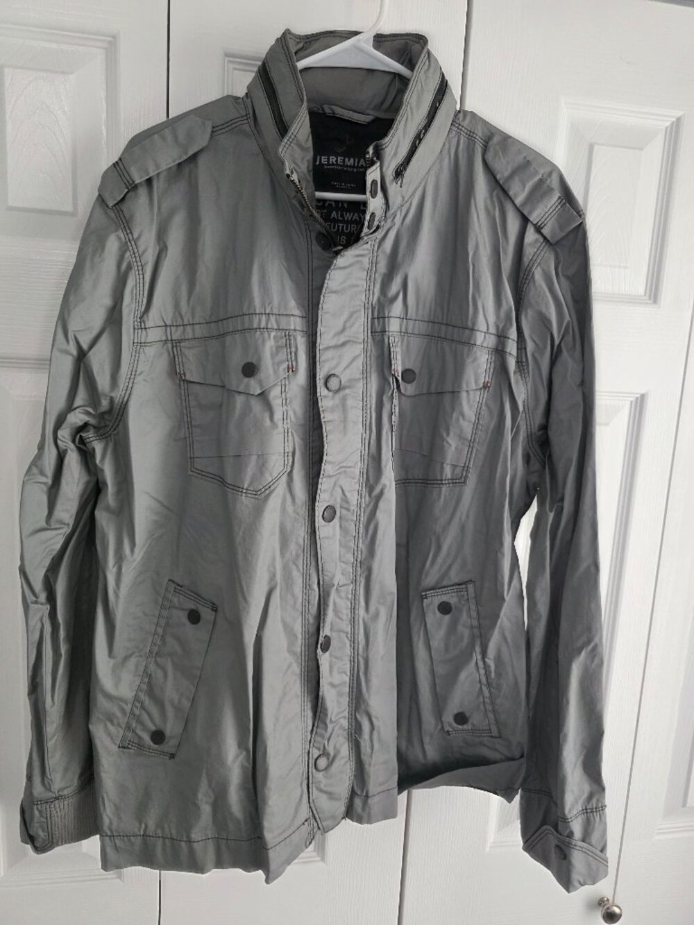 Jeremiah Men’s XL Gray Lightweight Utility Jacket